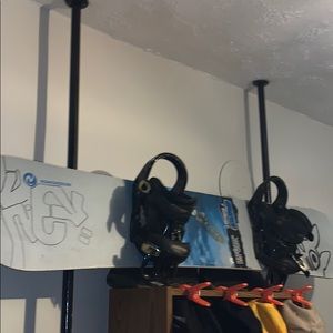 Snowboard with boots